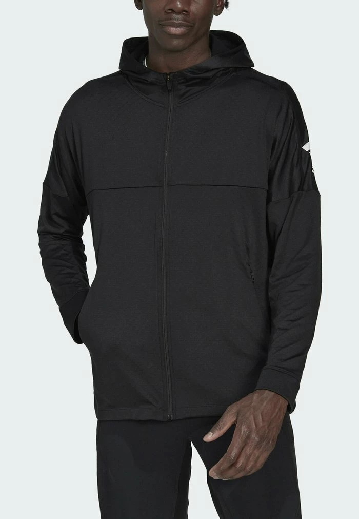 Adidas Performance WORKOUT WARM - Zip-up Sweatshirt - Black 8 Adidas Performance WORKOUT WARM - Zip-up Sweatshirt - Black - Image 6