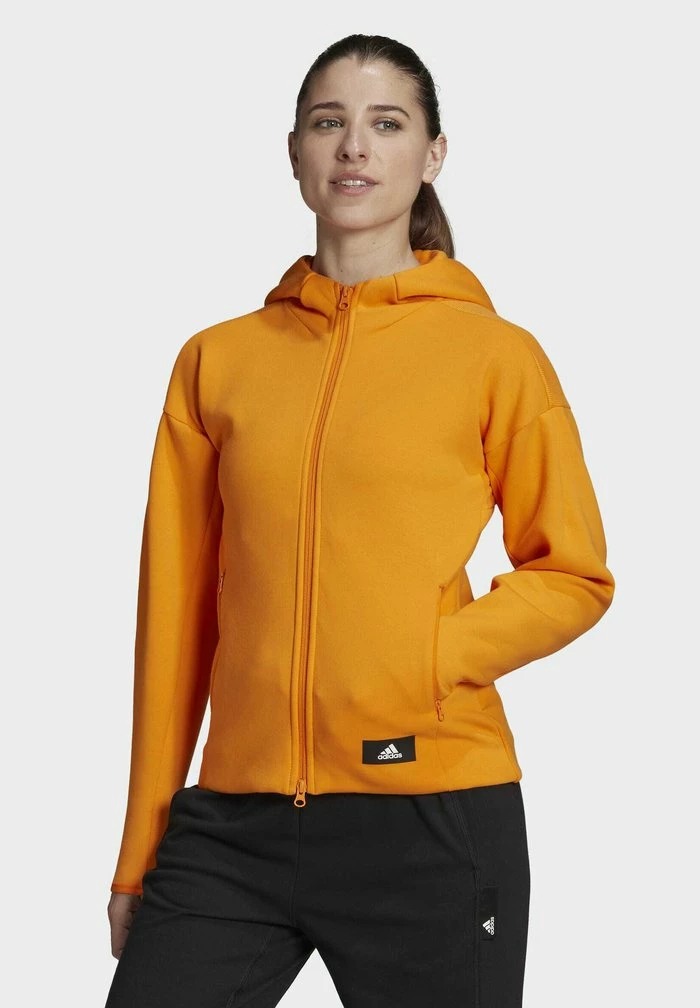 Adidas Performance W MISSION V FZ - Zip-up Sweatshirt - Orange 3 Adidas Performance W MISSION V FZ - Zip-up Sweatshirt - Orange