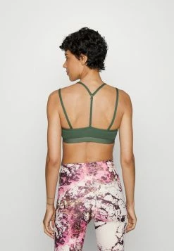 Adidas Performance YO ESS LS - Light Support Sports Bra - Green Oxide -adidas Performance Shop 5fd178a7bf66400985ebb23b60239b80