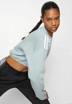 Adidas Performance CROP CREW - Sweatshirt - Magic Grey -adidas Performance Shop 5ff1417812d74e6a83a9c31626c0cc4f