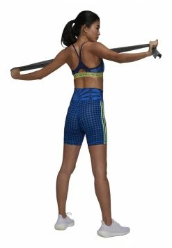 Adidas Performance FARM BRA - Light Support Sports Bra - Mystery Blue/hi Res Yellow -adidas Performance Shop 600c5d8512824b788b3239e36e9ad5c1