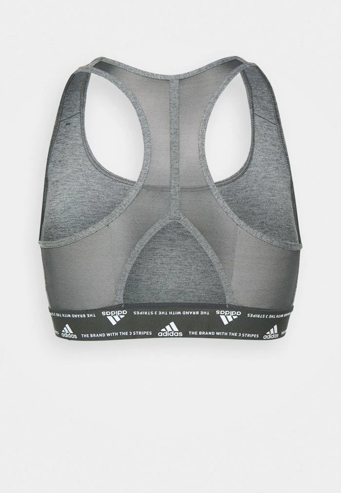 Adidas Performance Medium Support Sports Bra - Dark Grey Heather 4 Adidas Performance Medium Support Sports Bra - Dark Grey Heather - Image 2
