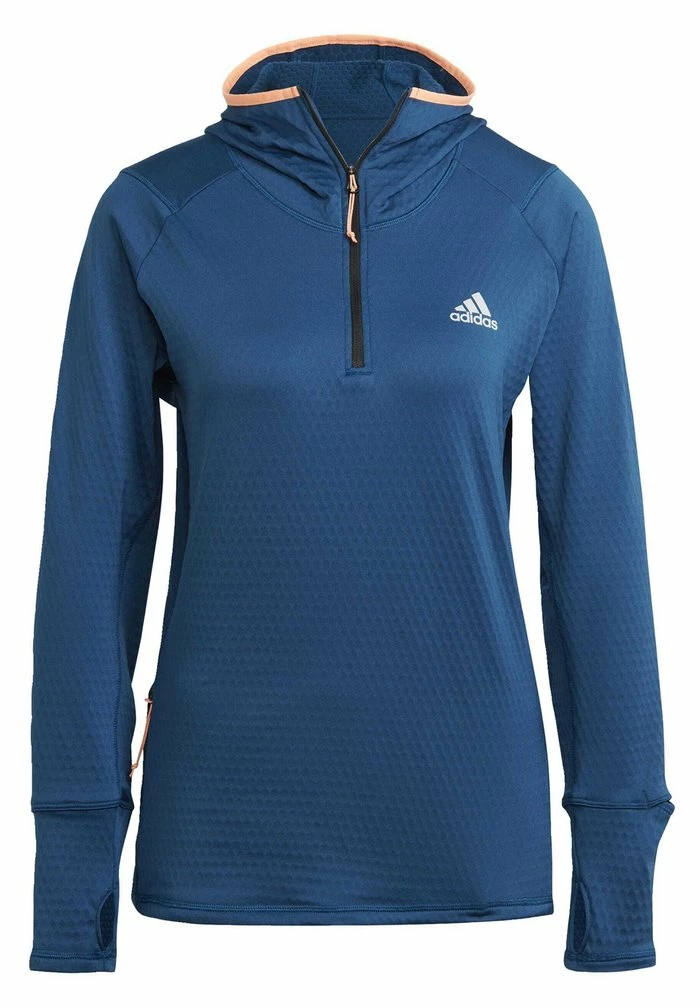 Adidas Performance X-CITY LONG SLEEVE - Fleece Jumper - Blue 7 Adidas Performance X-CITY LONG SLEEVE - Fleece Jumper - Blue - Image 5