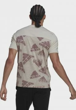 Adidas Performance Print T-shirt - Beige -adidas Performance Shop 61705ae6ca56469fa2454fe4e275d7f4