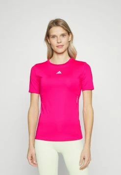 Adidas Performance TECHFIT - Print T-shirt - Team Real Magenta/white