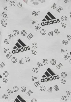 Adidas Performance LOGO - Print T-shirt - White/black -adidas Performance Shop 637a2e35a9d54984aaa967fb160f7dab