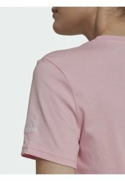 Adidas Performance LOUNGEWEAR ESSENTIALS SLIM LOGO - Print T-shirt - Pink -adidas Performance Shop 6575c212ede24b90ad087c81d62a1dbe