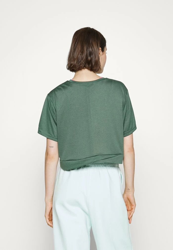 Adidas Performance CROP - Basic T-shirt - Green Oxide/white 5 Adidas Performance CROP - Basic T-shirt - Green Oxide/white - Image 3