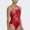 Adidas Performance LOGO GRAPHIC - Swimsuit - Red -adidas Performance Shop 66480dec323044b69ed48292064fea1a