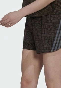 Adidas Performance RUN ICONS 3-STRIPES CROCODILE PRINT - Sports Shorts - Black -adidas Performance Shop 6707f0a437ca47268d33edd65259b299