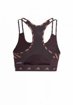 Adidas Performance HYGLM - Medium Support Sports Bra - Red -adidas Performance Shop 671094b99f3f4ebcb445e7b683bb9759