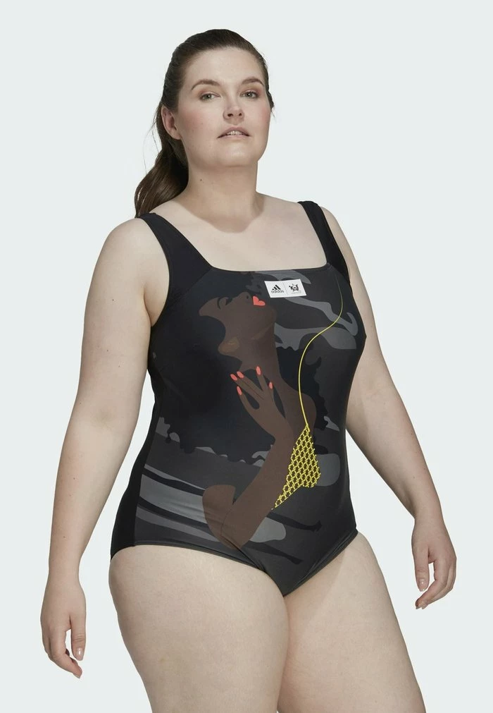 Adidas Performance THEBE MAGUGU - Swimsuit - Grey 4 Adidas Performance THEBE MAGUGU - Swimsuit - Grey - Image 2