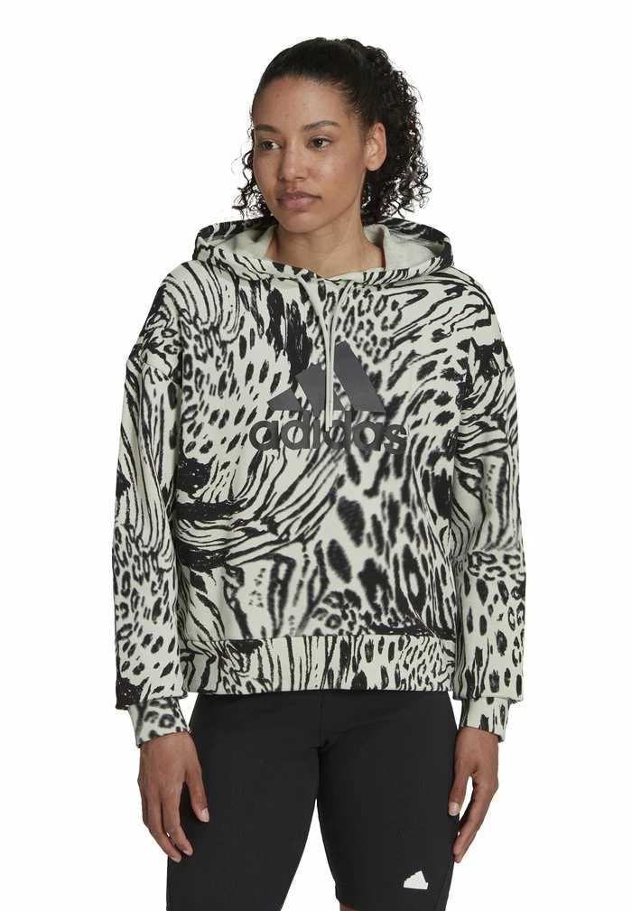 Adidas Performance FUTURE ICON ANIMAL PRINTED - Hoodie - Linen Green 3 Adidas Performance FUTURE ICON ANIMAL PRINTED - Hoodie - Linen Green