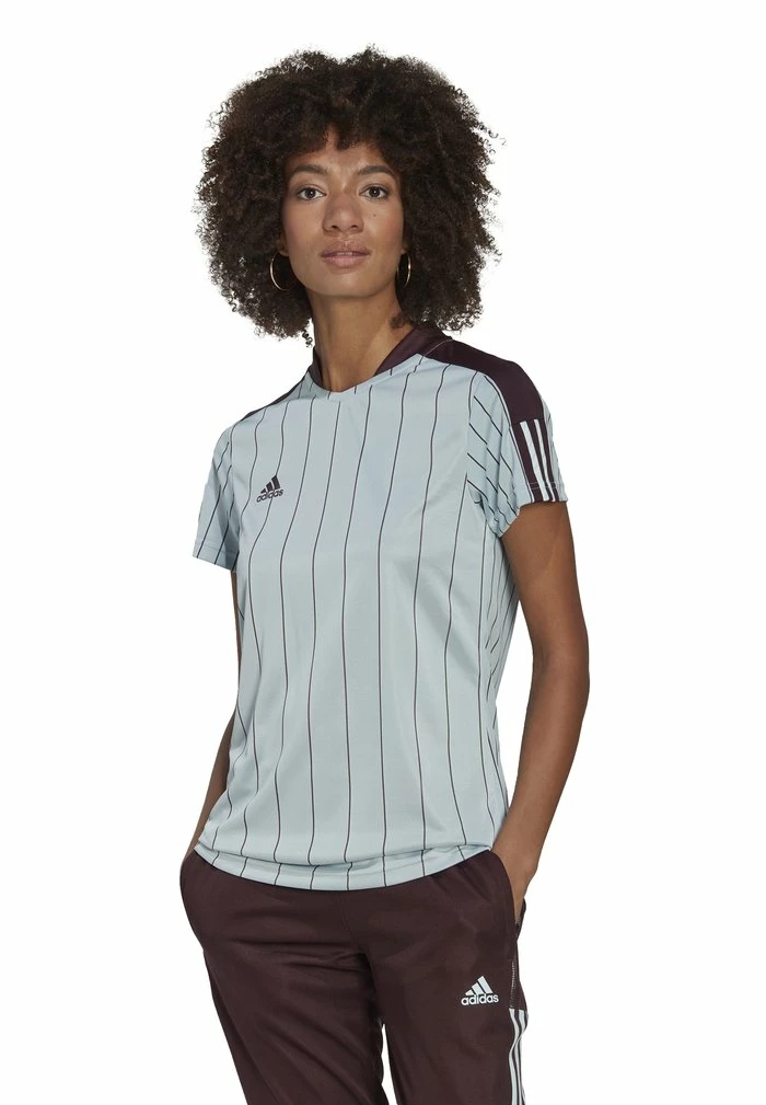 Adidas Performance TIRO - Print T-shirt - Almost Blue/shadow Maroon 5 Adidas Performance TIRO - Print T-shirt - Almost Blue/shadow Maroon - Image 3