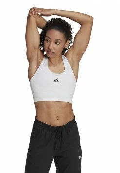 Adidas Performance RUN - Medium Support Sports Bra - White/black Reflective -adidas Performance Shop 6c76bfe9377040abaef289f4a73555a5
