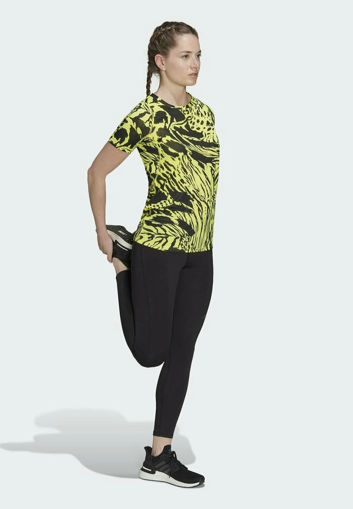 Adidas Performance Print T-shirt - Yellow 4 Adidas Performance Print T-shirt - Yellow - Image 2