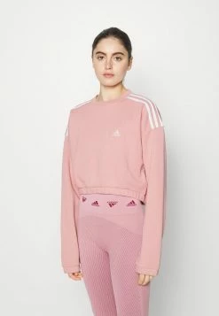 Adidas Performance CROP CREW - Sweatshirt - Mauve