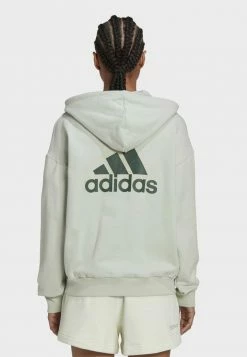 Adidas Performance ESSENTIALS LOGO - Zip-up Sweatshirt - Green