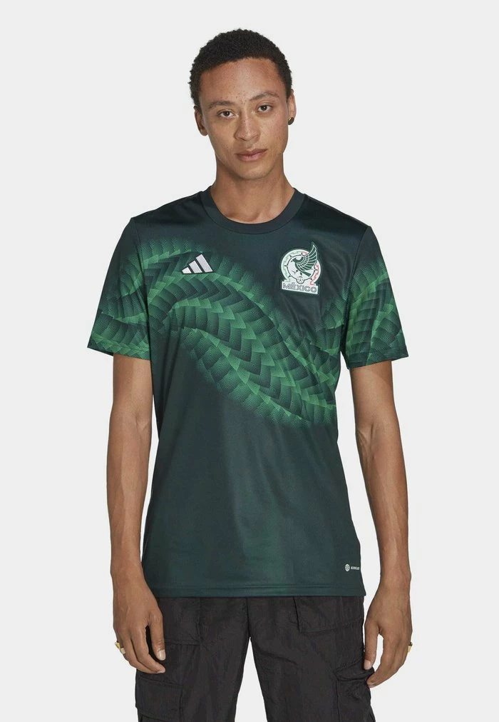 Adidas Performance MEXICO FMF PREMATCH SHIRT - Football Shirt - Green Night Vivid Green 3 Adidas Performance MEXICO FMF PREMATCH SHIRT - Football Shirt - Green Night Vivid Green