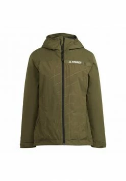 Adidas Performance TERREX MULTI RAIN.RDY INSULATED TWO-LAYER RAIN - Waterproof Jacket - Khaki -adidas Performance Shop 7033133ea4ec40a9a7afbad909db3953