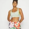 Adidas Performance HIIT - Medium Support Sports Bra - Linen Green/beam Yellow -adidas Performance Shop 70b5b3a7e1e648e295bddc41238c132a