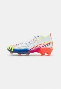 Adidas Performance PREDATOR EDGE.1 FG - Moulded Stud Football Boots - Cloud White/solar Yellow/power Blue