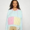 Adidas Performance Zip-up Sweatshirt - Almost Blue/true Pink/almost Yellow