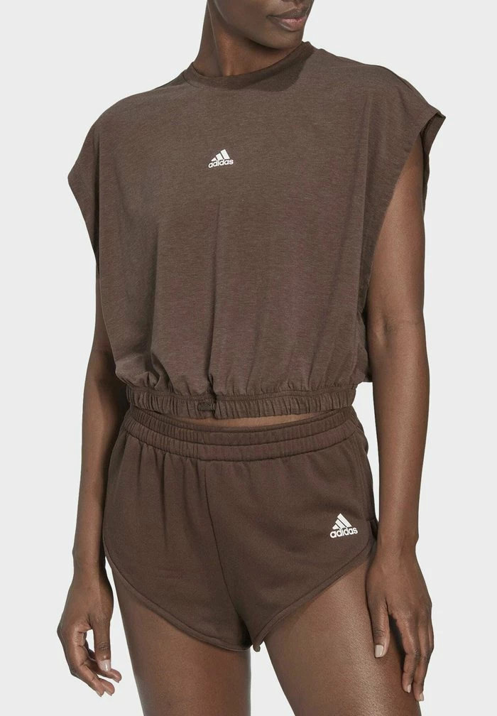 Adidas Performance HYPERGLAM SLVL - Sports T-shirt - Brown 6 Adidas Performance HYPERGLAM SLVL - Sports T-shirt - Brown - Image 4