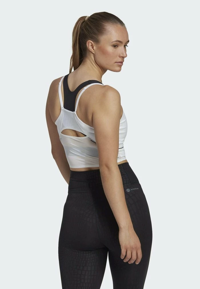 Adidas Performance HIGH INTENSITY - Light Support Sports Bra - White 5 Adidas Performance HIGH INTENSITY - Light Support Sports Bra - White - Image 3