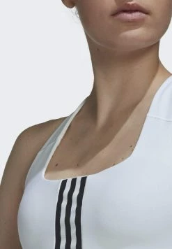 Adidas Performance POWERIMPACT - Medium Support Sports Bra - White -adidas Performance Shop 76ccbeb16ada45fc96090945e888c57a