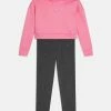 Adidas Performance HOOD SET - Leggings - Bliss Pink/dark Grey Heather