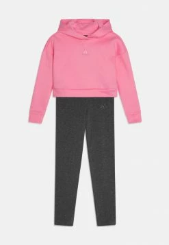 Adidas Performance HOOD SET - Leggings - Bliss Pink/dark Grey Heather