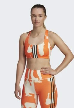 Adidas Performance THEBE MAGUGU - Medium Support Sports Bra - Beige