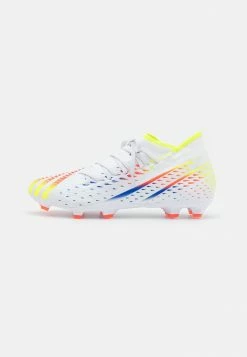 Adidas Performance PREDATOR EDGE.3 FG - Moulded Stud Football Boots - Footwear White/solar Yellow/power Blue
