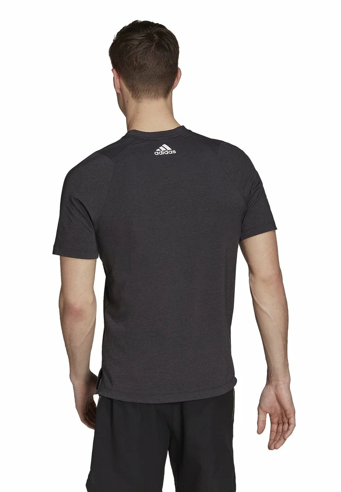 Adidas Performance TI BAR TEE - Print T-shirt - Black 4 Adidas Performance TI BAR TEE - Print T-shirt - Black - Image 2