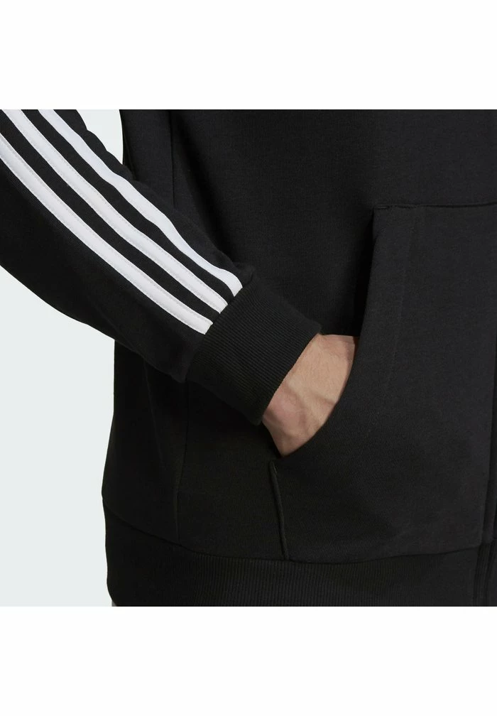 Adidas Performance ESSENTIALS FRENCH TERRY 3-STRIPES FULL-ZIP HOODIE - Zip-up Sweatshirt - Black 8 Adidas Performance ESSENTIALS FRENCH TERRY 3-STRIPES FULL-ZIP HOODIE - Zip-up Sweatshirt - Black - Image 6