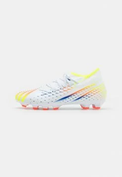 Adidas Performance PREDATOR EDGE.3 MG - Moulded Stud Football Boots - Footwear White/solar Yellow/power Blue
