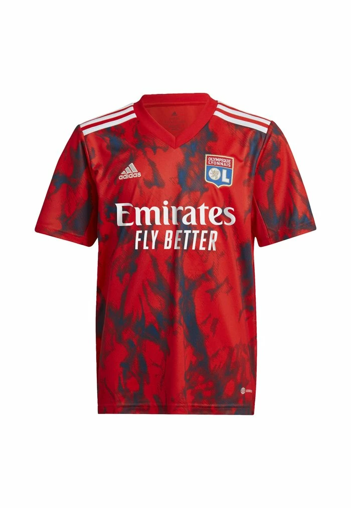 Adidas Performance OLYMPIQUE LYONNAIS 22/23 AWAY - Football Shirt - Red 8 Adidas Performance OLYMPIQUE LYONNAIS 22/23 AWAY - Football Shirt - Red - Image 6