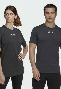 Adidas Performance NEW YORK CITY PRINTED TENNIS - Print T-shirt - Grey