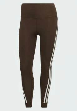 Adidas Performance OPTIME TRAINING ICONS - Leggings - Brown -adidas Performance Shop 7e1c3bed3de64690b56af6695120ffc2