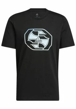 Adidas Performance WORLDWIDE HOOPS BADGE - Sports T-shirt - Black -adidas Performance Shop 7e29b320e4fb4349b3cd1234f525899f