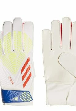 Adidas Performance PREDATOR EDGE GOALKEEPER - Goalkeeping Gloves - White Solar Red Bright Cyan