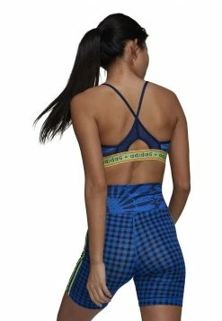 Adidas Performance FARM BRA - Light Support Sports Bra - Mystery Blue/hi Res Yellow -adidas Performance Shop 8073e22b3e1c4abd979fb68b81236adb