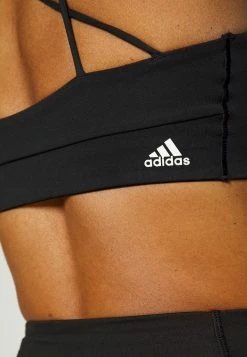 Adidas Performance LOGO - Light Support Sports Bra - Black/white -adidas Performance Shop 80cdb21aee9b4955b12962b21e7514e1