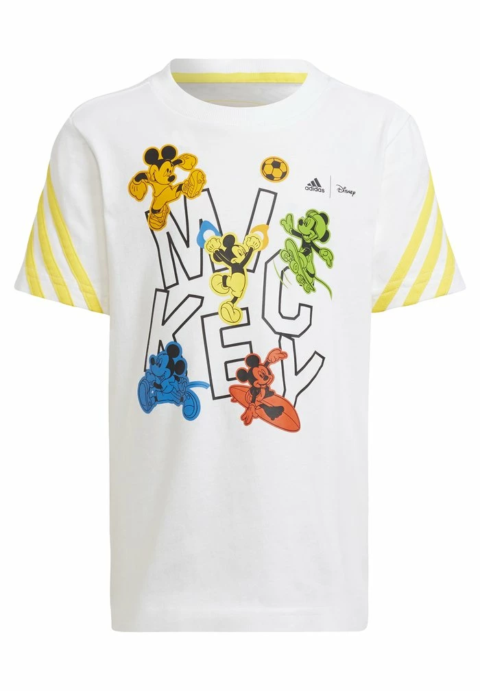 Adidas Performance Sports T-shirt - White/impact Yellow 3 Adidas Performance Sports T-shirt - White/impact Yellow