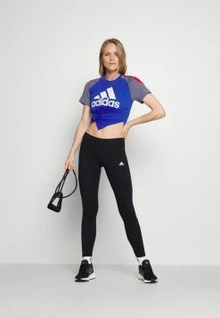 Adidas Performance TEE - Print T-shirt - Bold Blue -adidas Performance Shop 839f16a688c349fd97476d5744e29e58