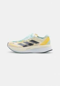 Adidas Performance ADIZERO BOSTON 11 - Competition Running Shoes - Ecru Tint/night Metallic/beam Yellow