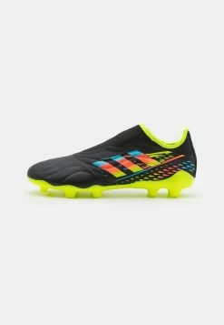 Adidas Performance COPA SENSE.3 LACELESS FG - Moulded Stud Football Boots - Core Black/bright Cyan/team Solar Yellow