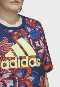 Adidas Performance FARM RIO GRAPHICS PLUS SIZE - Print T-shirt - Blue -adidas Performance Shop 85726ba8bfe649a0ae13f9d4c4fba7fa