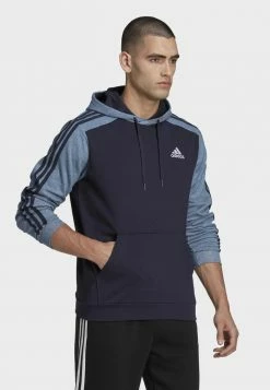 Adidas Performance ESSENTIALS - Hoodie - Blue -adidas Performance Shop 85a278e7d27b4c80844437b4f7a8e789